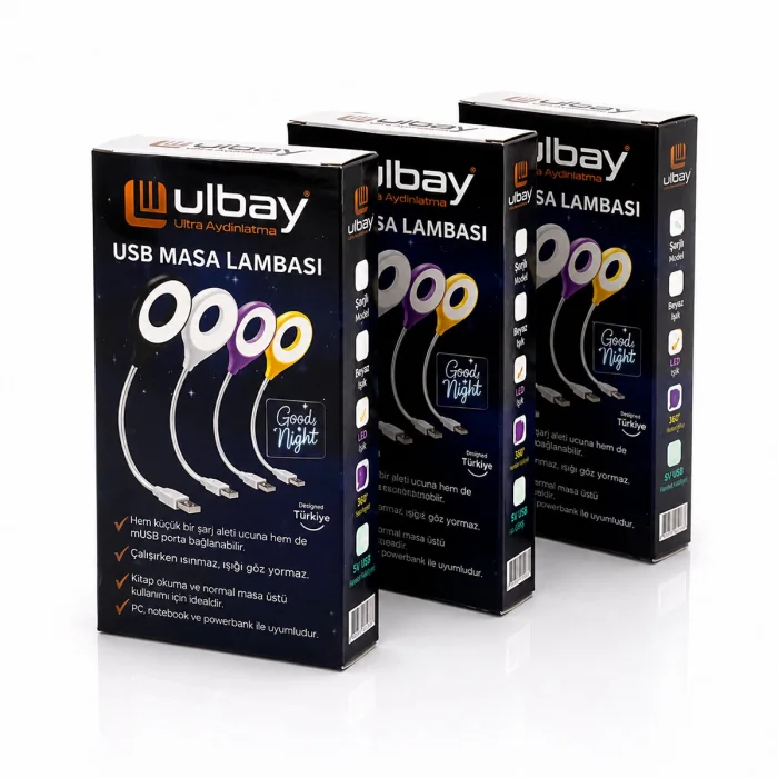 MASA LAMBASI RENKLİ USB GİRŞİLİ (5047)