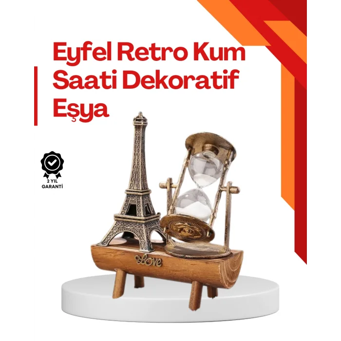 Masa Üstü Ahşap Kum Saati – Dekoratif, Dayanıklı ve Şık