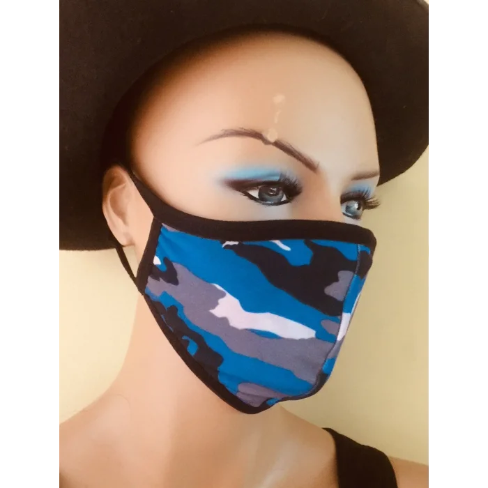 Mavi Kamuflaj Maske