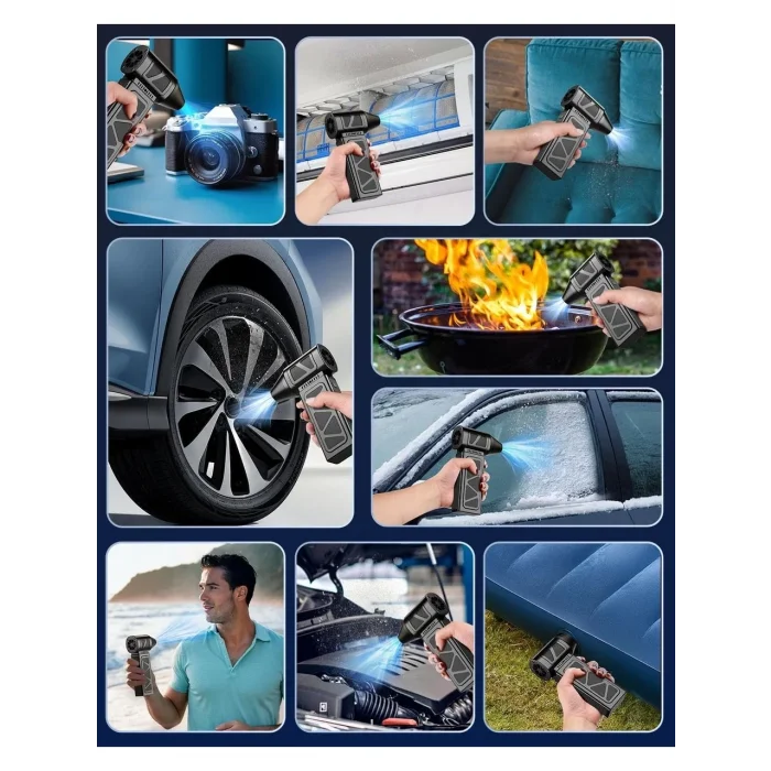 Mega Turbo Üfleyici Elektrikli Şiddetli Fan Hava Kompresör 130.000RPM Mangal Barbekü Fanı (5047)