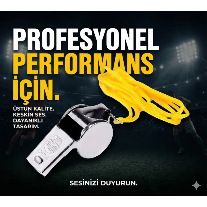 Metal Ipli Hakem ve Deprem Düdüğü (24lü)