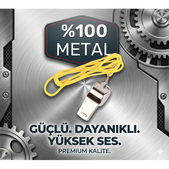 Metal Ipli Hakem ve Deprem Düdüğü (24lü)