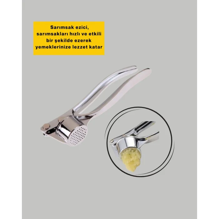 Metal Sarımsak Ezici Ergonomik Tutma ve Güçlü Presleme