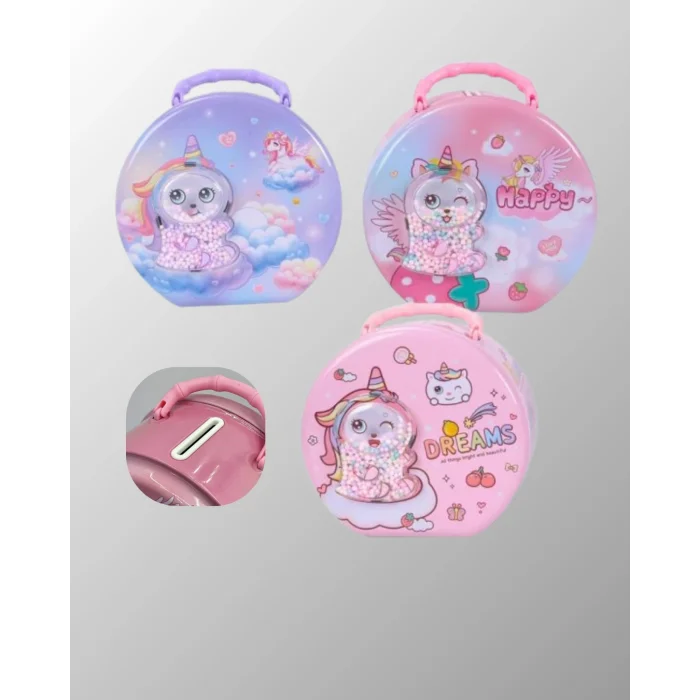 Mini Çocuk Para Kasası Güvenli Kilitli Birikim Kutusu