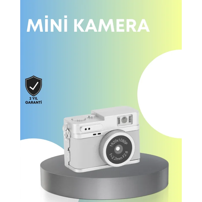 Mini Retro Dijital Kamera 1080P Full HD Dahili 128GB Hafızalı