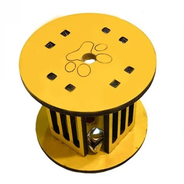 Mini Silindir Eğlenceli Renkli Sağlam Küçük Pati İzi Şekilli Kedi Oyuncağı (5047)