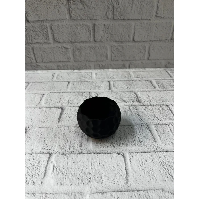 Mini Siyah Dekoratif Saksı 5 cm Modern Masaüstü Bitki Saksısı