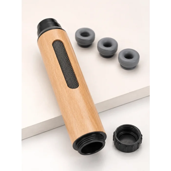 Mini Taşınabilir Küllük 3 Farklı Uç Seçenekli Ahşap Görünümlü Pratik Kullanım