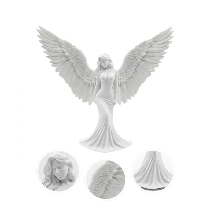 Minimalist Melek İnsan Figürlü 3D Heykel Dekoratif Biblo Ev Dekoru