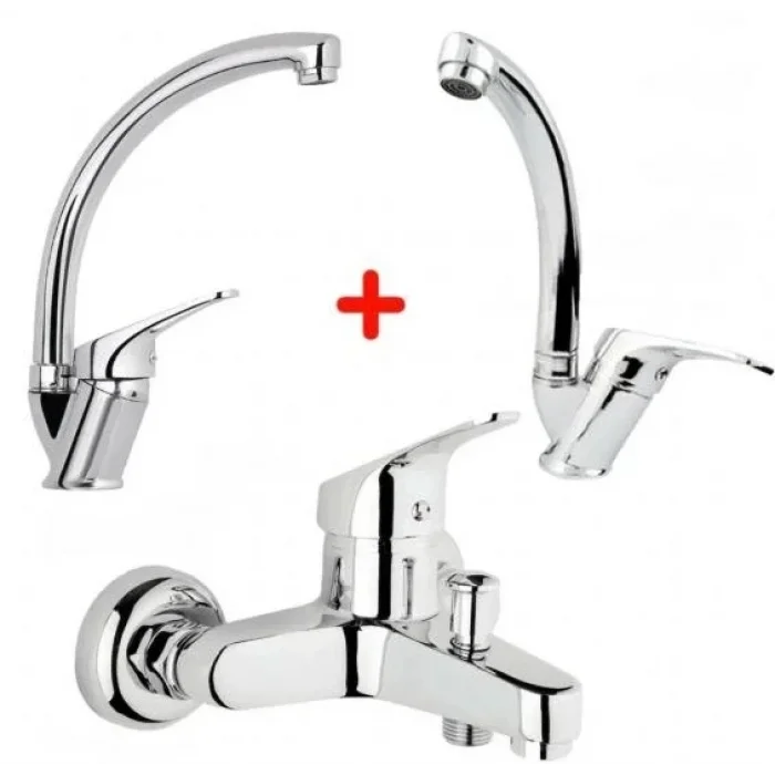 Mix Banyo Bataryası Lavabo  Evye 3 Lü Avantajlı Set