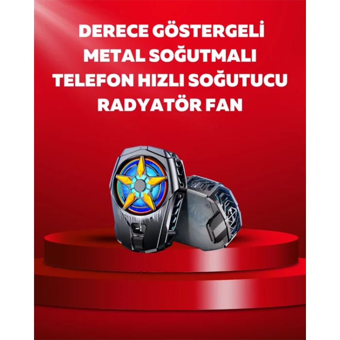 Mobil Cihaz Soğutma Radyatörü – Metal+ABS, Type-C Kablolu