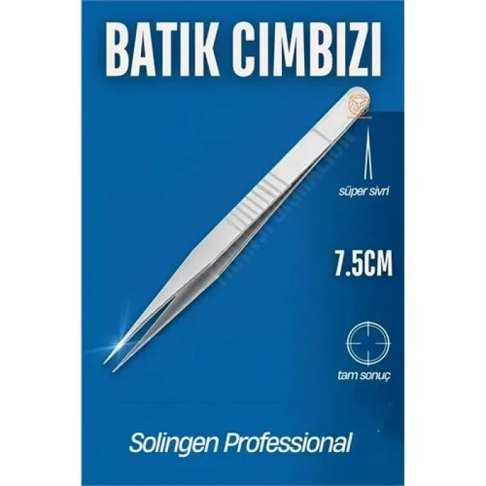 Modacar Micro İnce Uçlu Batık Cımbızı Kirpik Cımbızı Solingen Professional