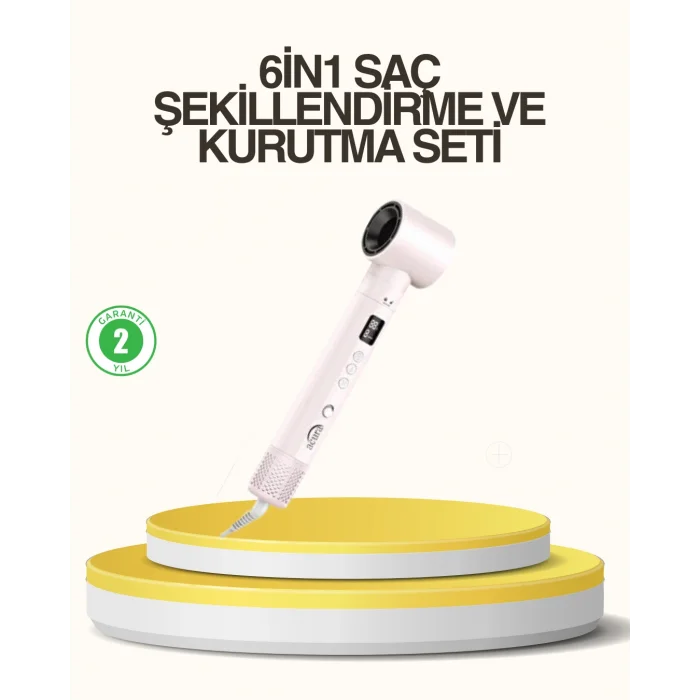 Motorlu LCD Ekranlı Saç Şekillendirme Seti