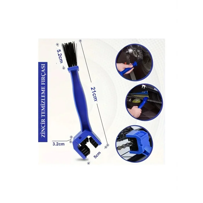 Motorsiklet &amp; Bisiklet Zinciri Temizleme Fırçası Çift Taraflı