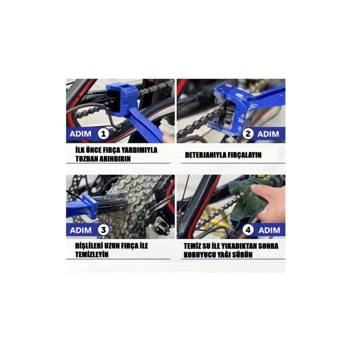 Motorsiklet &amp; Bisiklet Zinciri Temizleme Fırçası Çift Taraflı