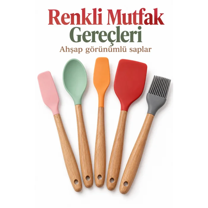 Mutfak Seti Renkli Başlıklı