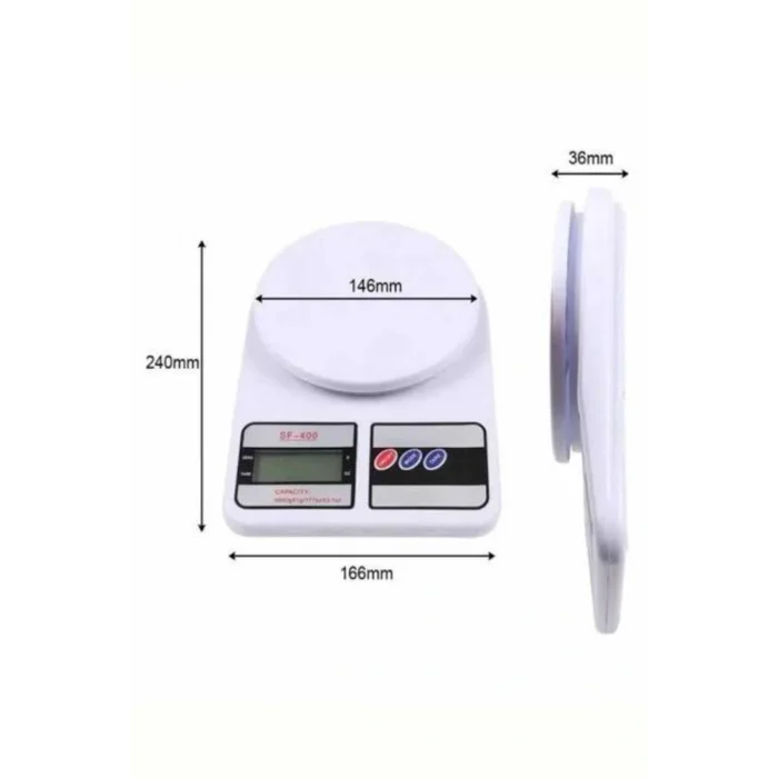 Mutfak Tartısı Dijital Göstergeli Hassas Tartı 10 Kg Kapasiteli