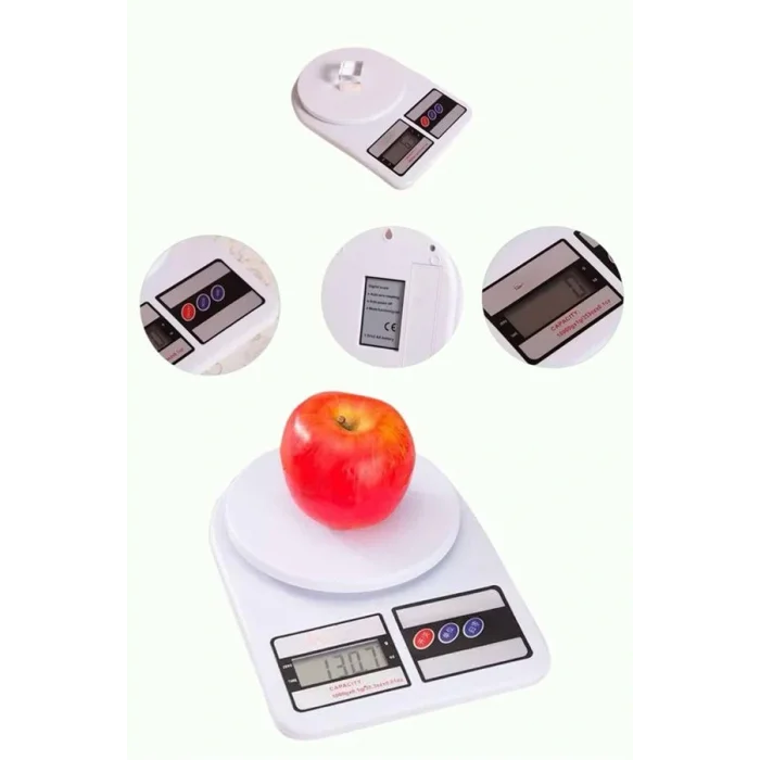 Mutfak Tartısı Dijital Göstergeli Hassas Tartı 10 Kg Kapasiteli