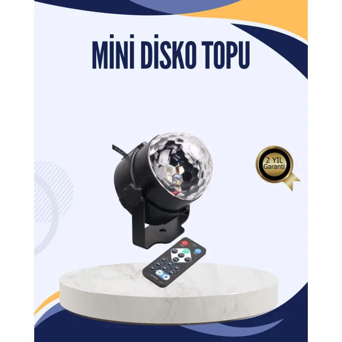 Müzik Sensörlü Renkli LED Parti Işığı
