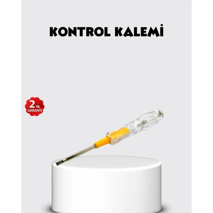 Neon Lambalı Elektrik Kontrol Kalemi Nikel Kaplama 110-220V