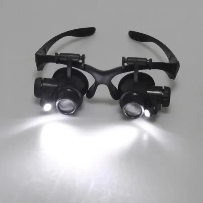 NikulaGözlük Modeli 10x 15x 20x 25x Lens,2led ışıklı,büyüteç