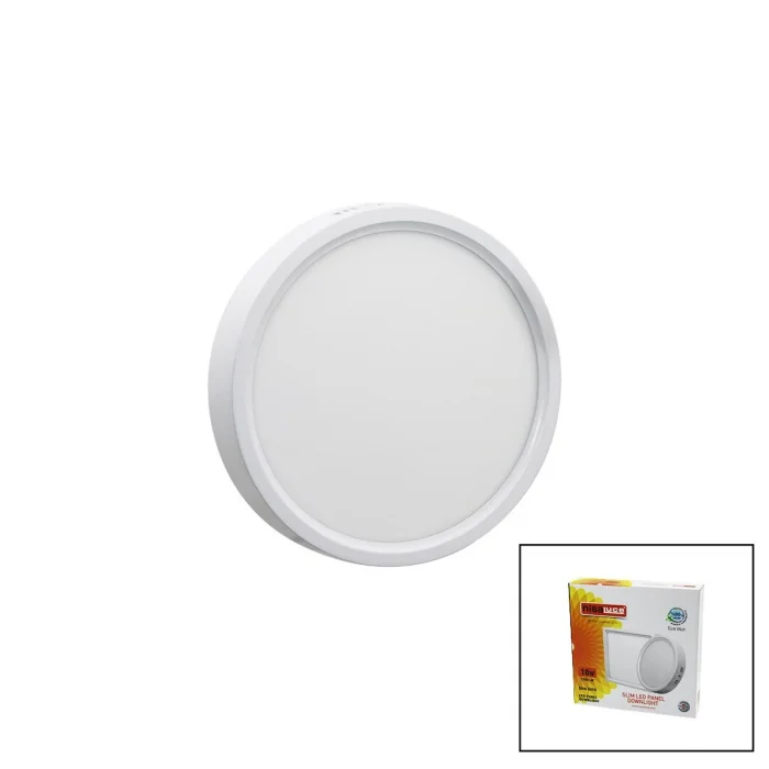 NİSALUCE EPL-18SÜ 18W BEYAZ METAL KASA SIVA ÜSTÜ YUVARLAK LED SLİM PANEL 1260LM BEYAZ=6500K 30.000 SAAT ÖMÜR (5047)