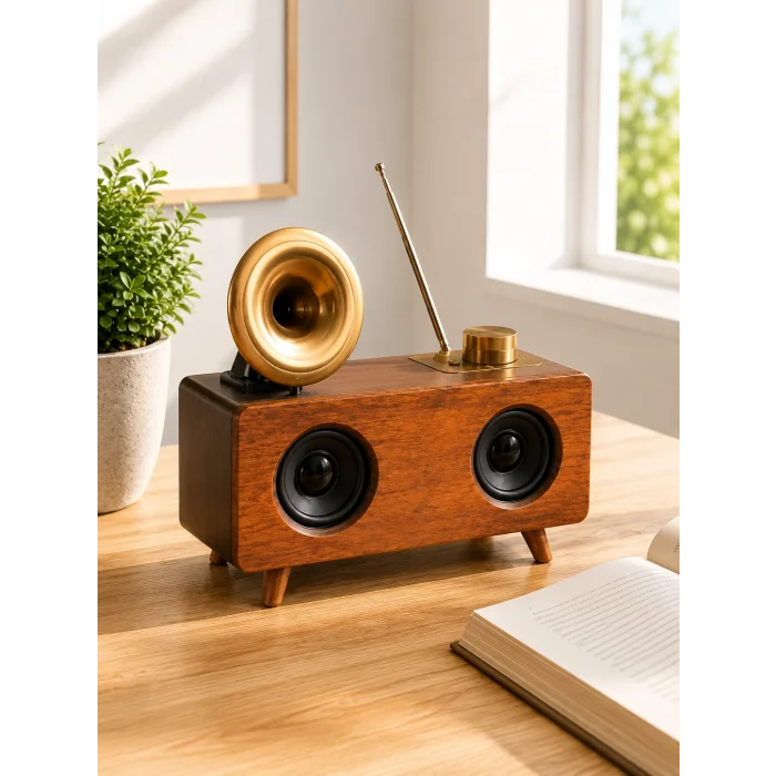 Nostaljik Radyo Bluetooth Bağlantılı Şarjlı Yüksek Ses Kaliteli Yeni Nesil
