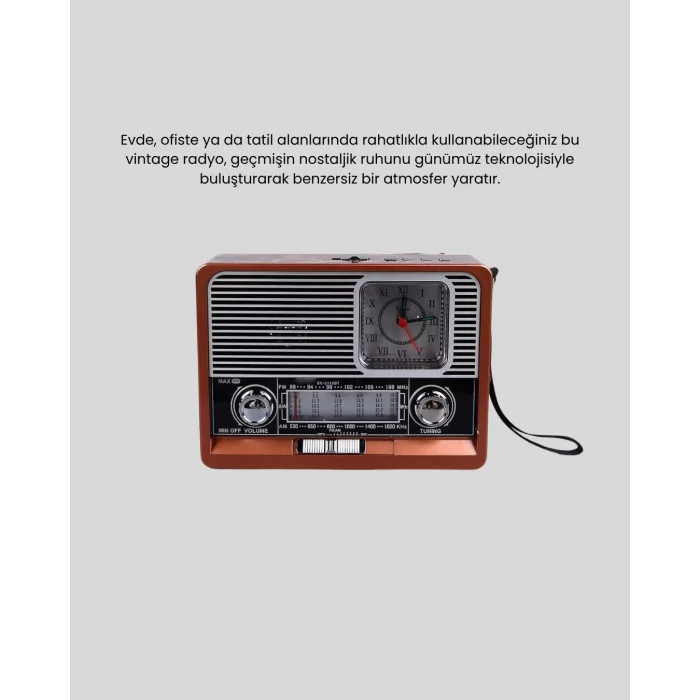 Nostaljik Radyo – Şık Dekoratif Tasarım ve Güvenli 2 Yıl Garanti