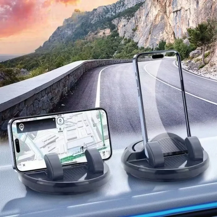 Numaratörlü Güçlü Yapışkanlı 360 Derece Dönebilen Su Geçirmez Araç İçi Telefon Tutucu Plastik Aparat (5047)