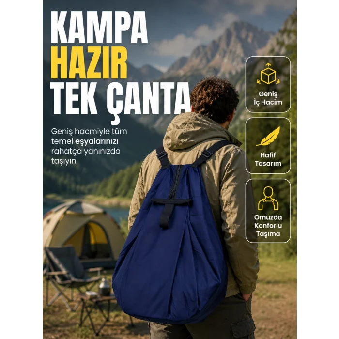 Okul İş Seyahat Kamp ve Günlük Kullanım İçin Çok Amaçlı Taşıma Çantası