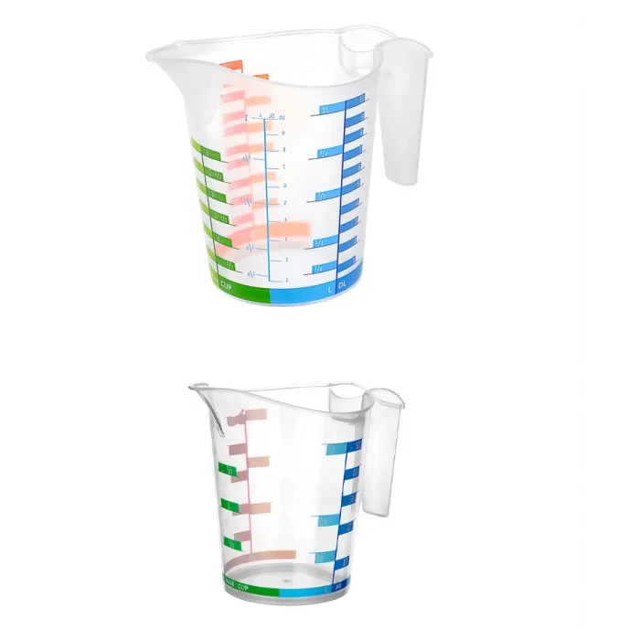 Ölçü Kabı Dereceli Renkli 1000 ML + 500 ML Set