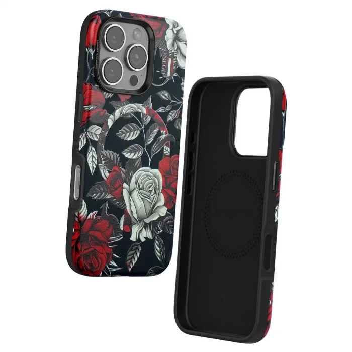 Onegif  İphone 16 Pro Max Flower Series Magsafe Kapak - Siyah