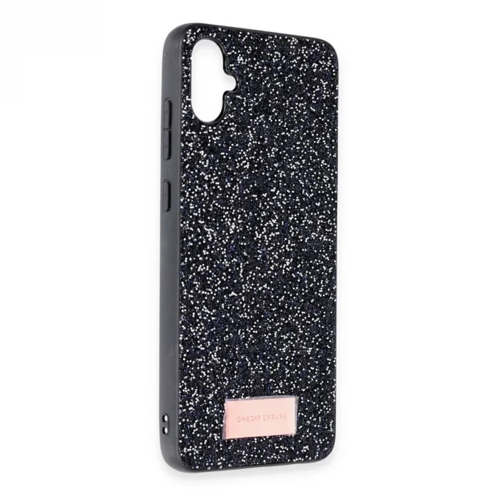 Onegif Samsung Galaxy A05 Bright Simli Kapak - Siyah