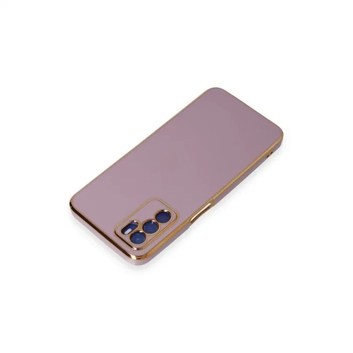 Oppo A16 Kılıf Volet Silikon - Mor