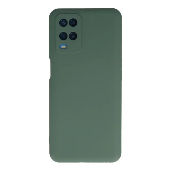Oppo A54 4g Kılıf Nano İçi Kadife Silikon - Koyu Yeşil