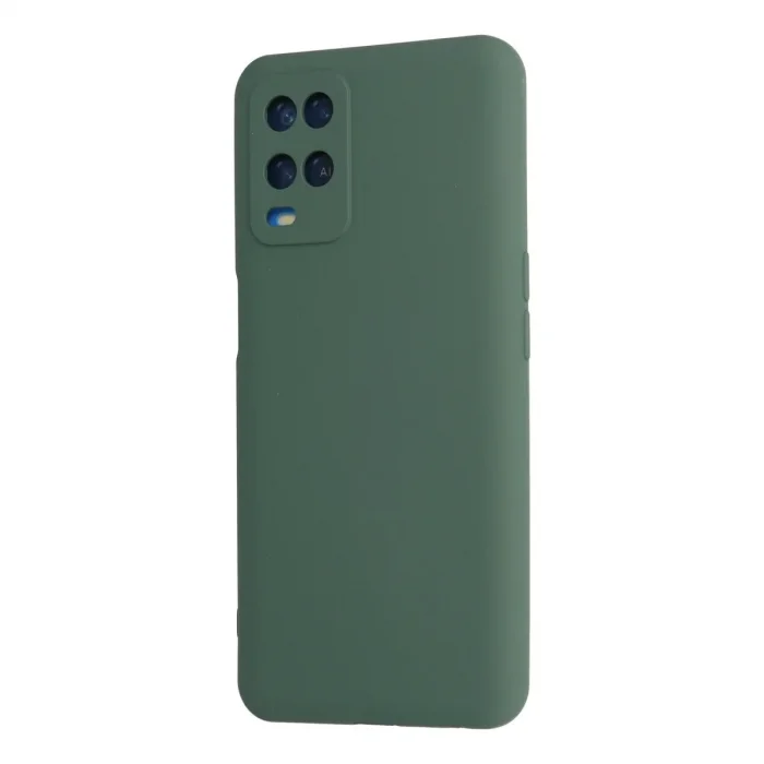 Oppo A54 4g Kılıf Nano İçi Kadife Silikon - Koyu Yeşil