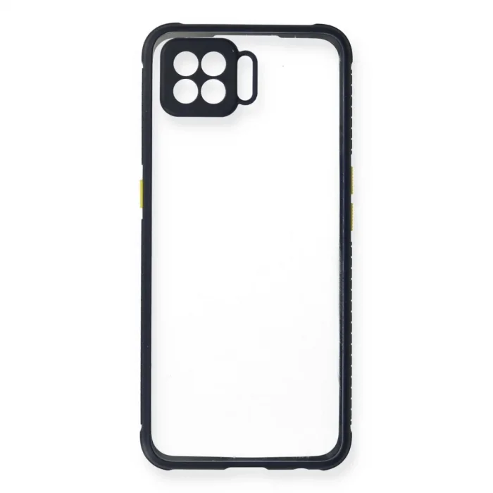 Oppo A73 Kılıf Miami Şeffaf Silikon - Lacivert