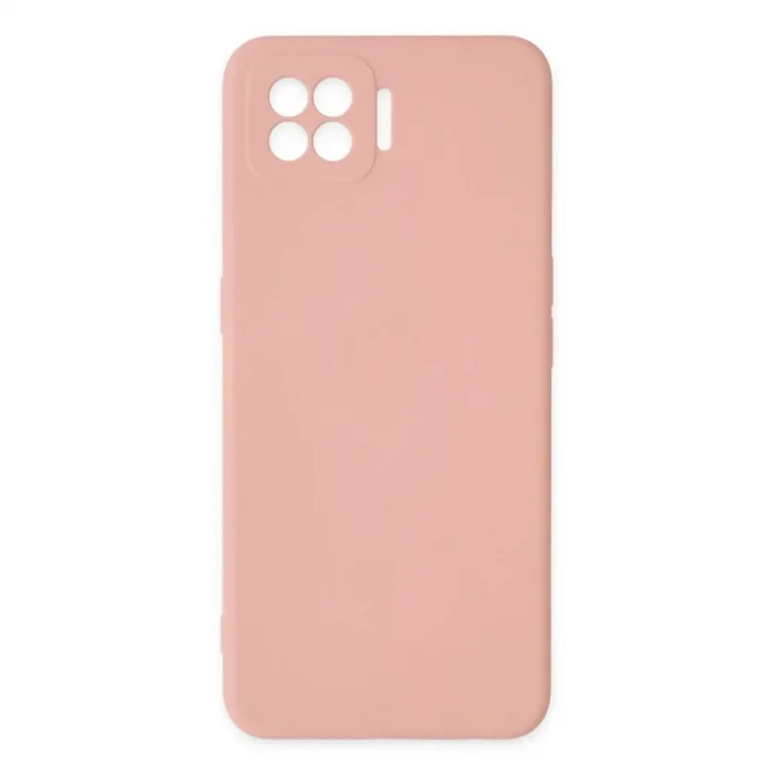 Oppo A73 Kılıf Nano İçi Kadife Silikon - Pudra