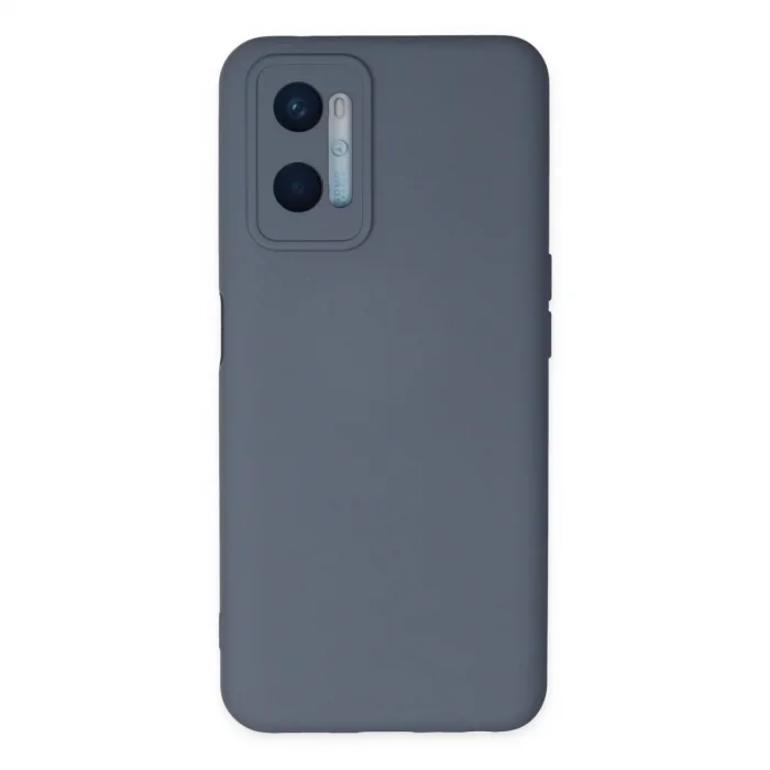 Oppo A96 Kılıf Nano İçi Kadife Silikon - Gri