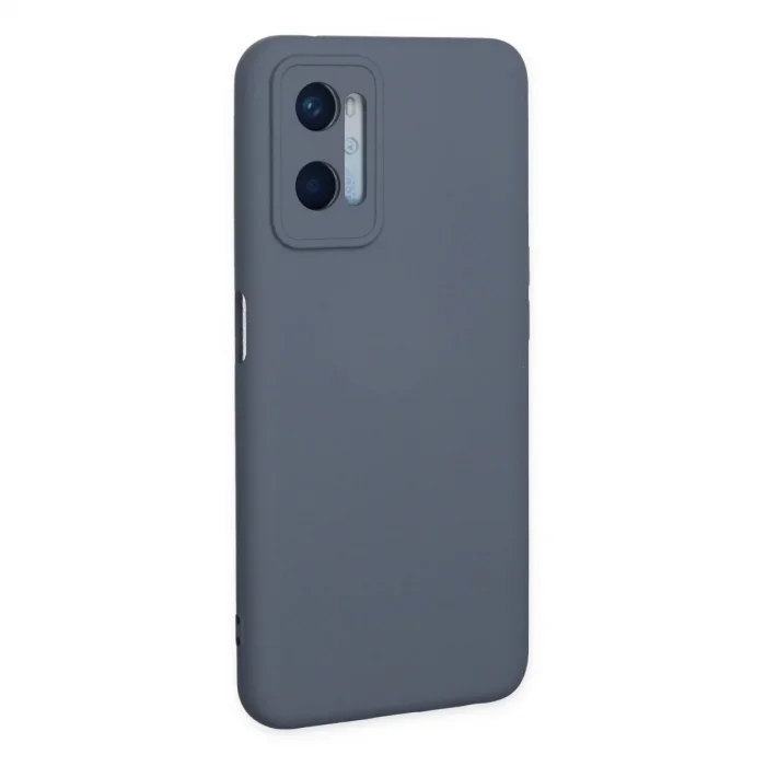 Oppo A96 Kılıf Nano İçi Kadife Silikon - Gri