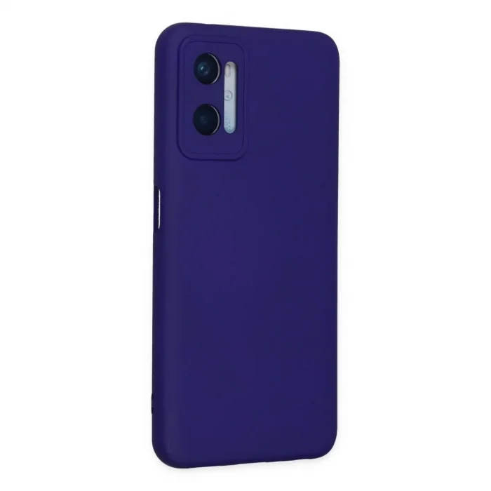 Oppo A96 Kılıf Nano İçi Kadife Silikon - Mor