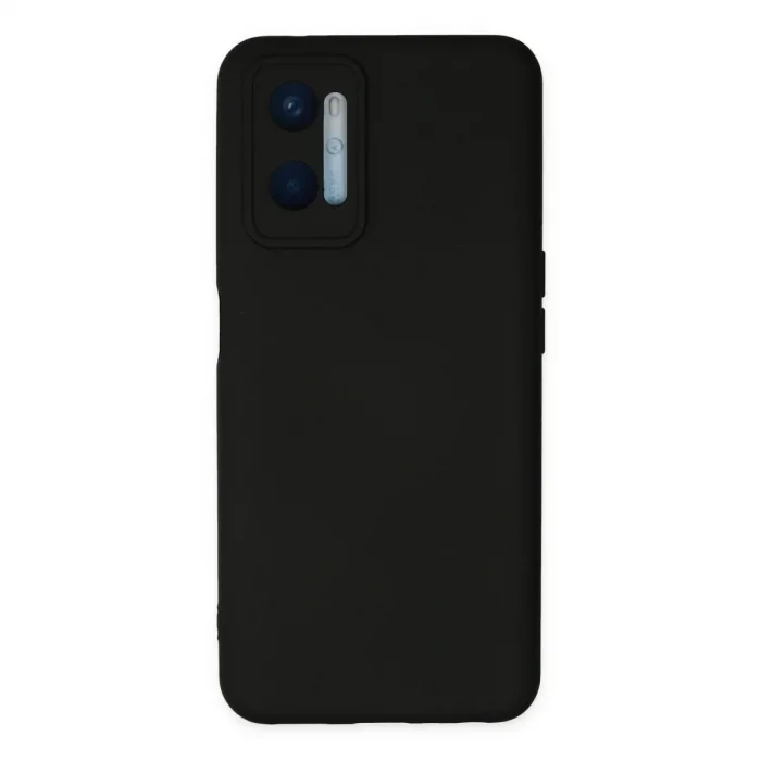 Oppo A96 Kılıf Nano İçi Kadife Silikon - Siyah