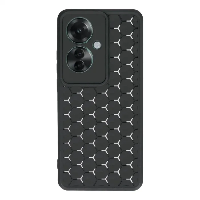 Oppo Reno 11f Kılıf Petek Silikon Kapak - Siyah