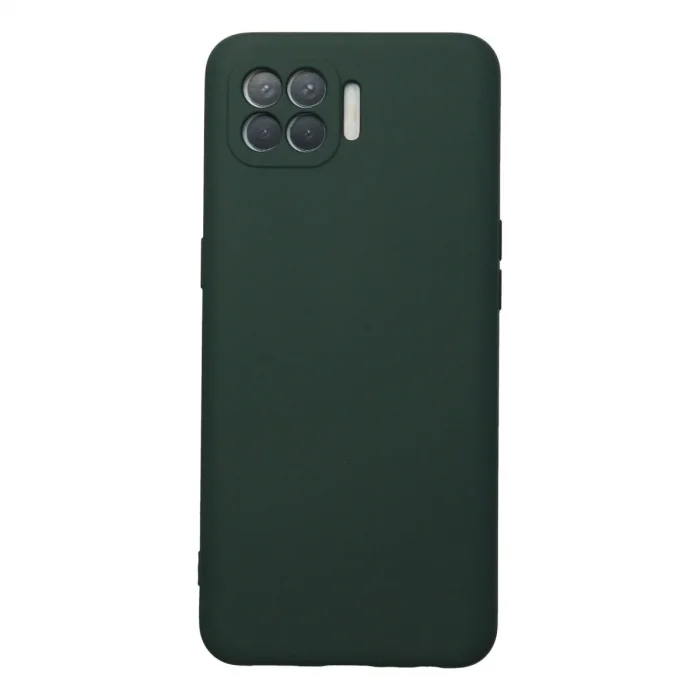 Oppo Reno 4 Lite Kılıf Nano İçi Kadife Silikon - Koyu Yeşil