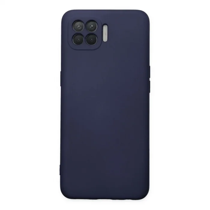 Oppo Reno 4 Lite Kılıf Nano İçi Kadife Silikon - Lacivert