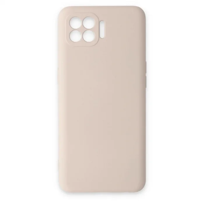Oppo Reno 4 Lite Kılıf Nano İçi Kadife Silikon - Pudra
