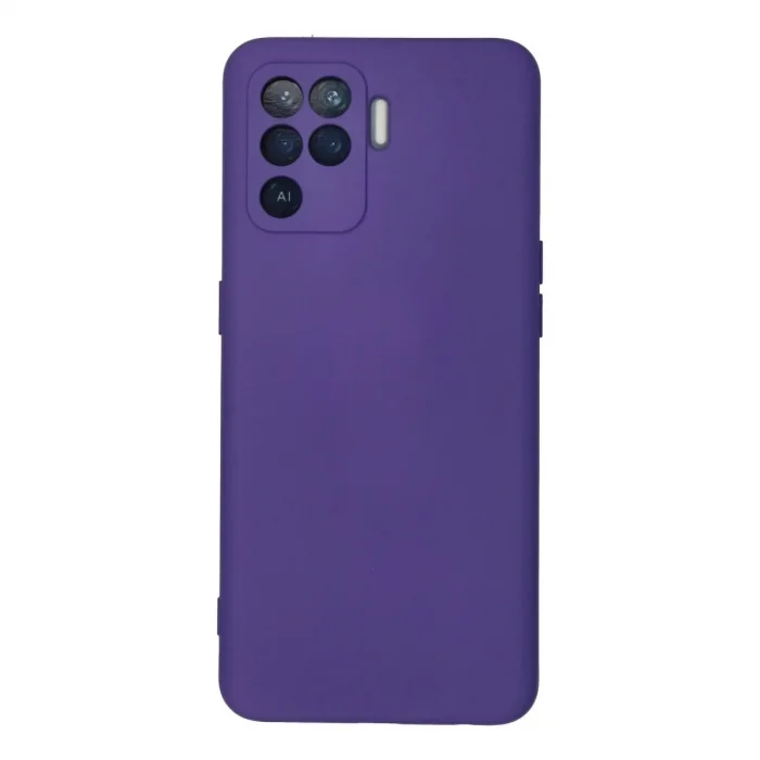 Oppo Reno 5 Lite Kılıf Nano İçi Kadife Silikon - Mor