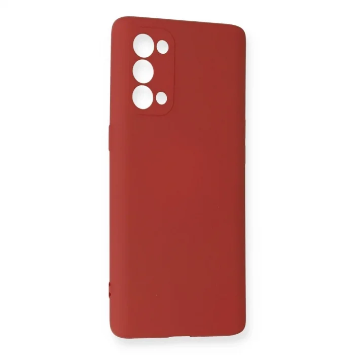Oppo Reno 5 Pro Kılıf Nano İçi Kadife Silikon - Kiremit