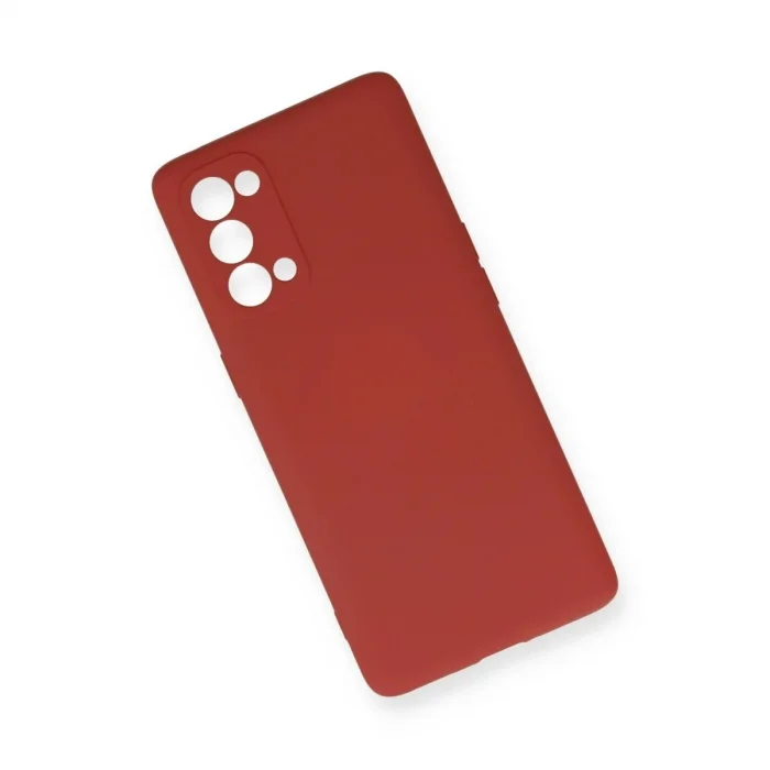 Oppo Reno 5 Pro Kılıf Nano İçi Kadife Silikon - Kiremit