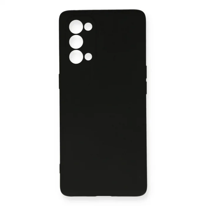 Oppo Reno 5 Pro Kılıf Nano İçi Kadife Silikon - Siyah